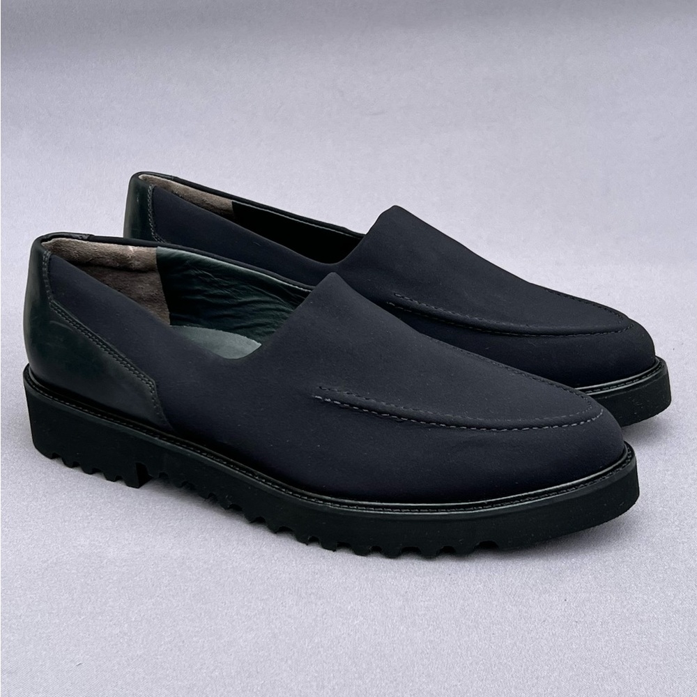 PAUL GREEN Women’s Rosa Loafer Black Textile/Leather 8.5 US Size/UK 6 NEW
